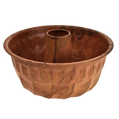 Floristik24 Planter rozsda tortaforma konyhadísz fém Ø23cm H12cm
