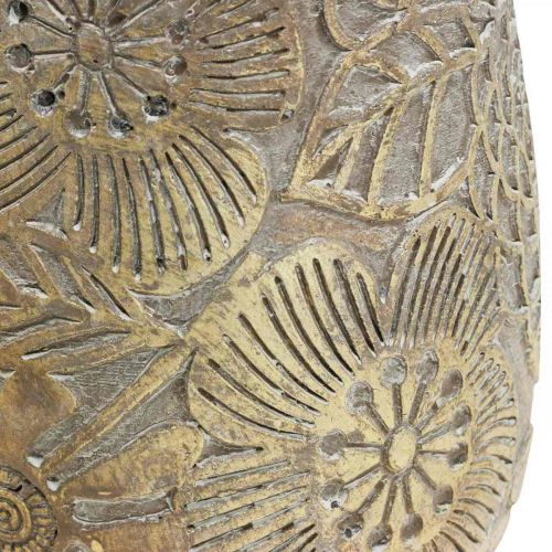 Floristik24 Ültetős arany virágok kerámia virágcserép Ø17cm H19cm