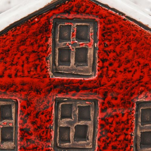 Floristik24 Adventi virágtartó, piros és fehér, 10×10×12cm