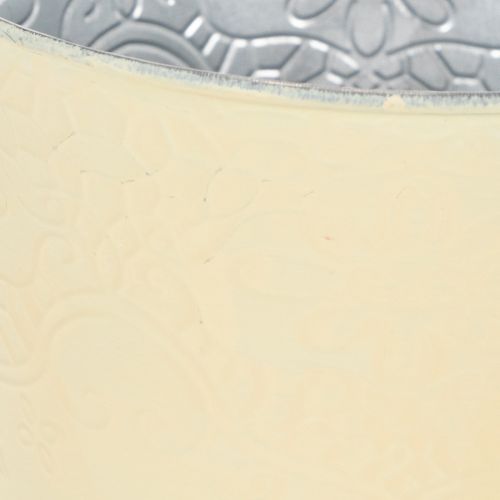 tételeket Fém virágtartó, pasztell sárga, Ø16cm M14cm