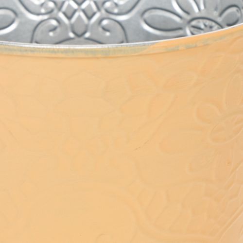 tételeket Fém virágtartó, pasztell narancssárga, Ø13.5cm M12.5cm