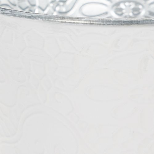 tételeket Fém virágtartó, pasztellfehér, Ø16cm M14cm