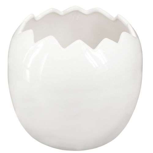 tételeket Ültetős Easter Egg nagy tojáskerámia cserép fehér 20×18cm
