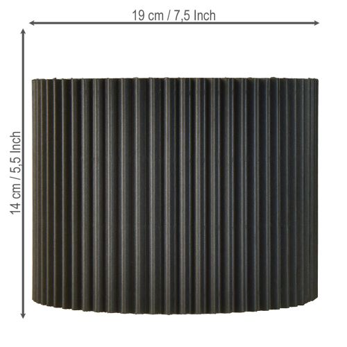 tételeket Papír Virágcserép Fekete Ø19cm M14cm 3 db