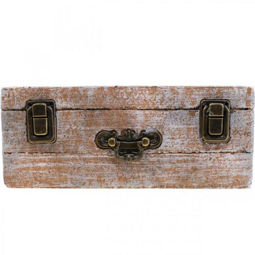 Floristik24 Ültető fiókos beton antik fa megjelenés 22,5x13x9cm