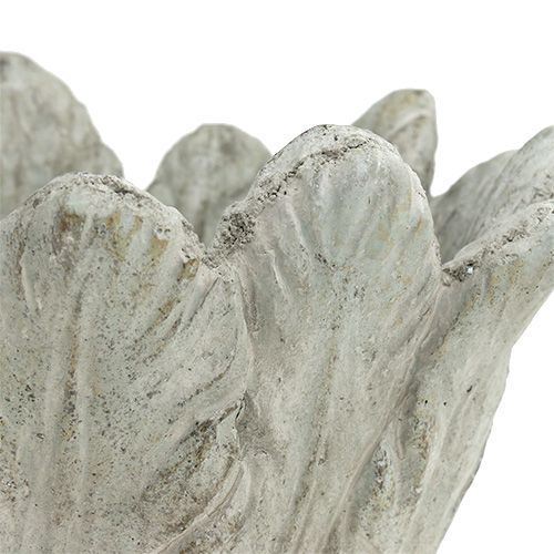 Floristik24 Virágcserép toll motívummal szürke Ø17cm H14cm 1db