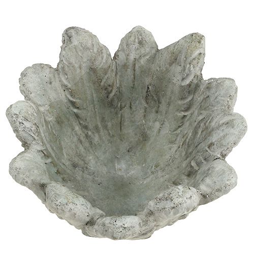 Floristik24 Virágcserép toll motívummal szürke Ø17cm H14cm 1db