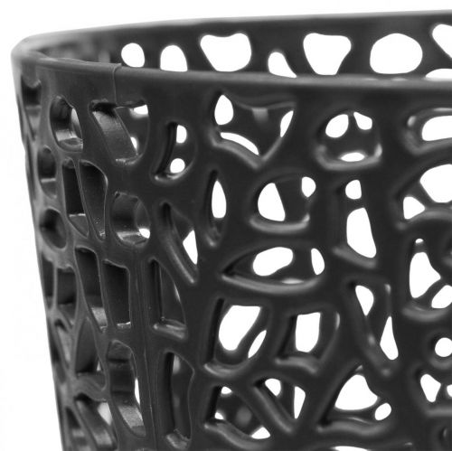 Floristik24 Ültetős műanyag virágcserép antracit Ø11,5cm H12,5cm