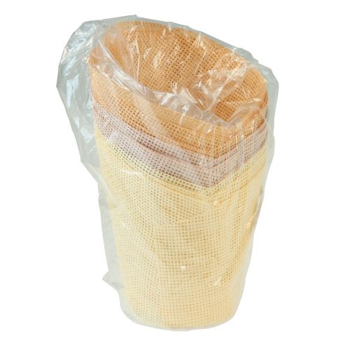 tételeket Ültetőpapír szőtt vanília, narancs, rózsaszín Ø7cm H13cm 12 db