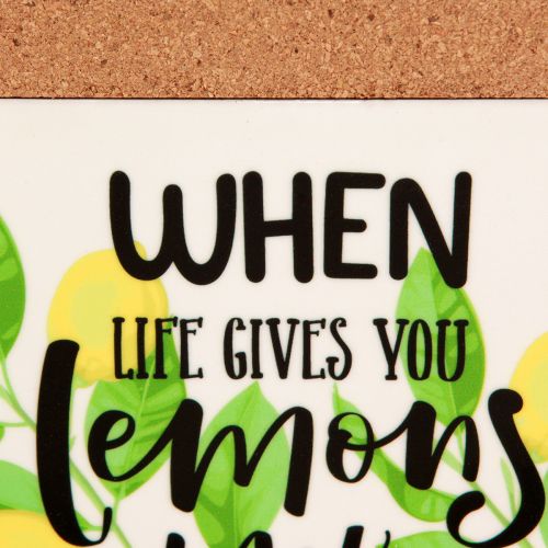 tételeket Citromos Parafa Kerámia Poháralátétek Nyári Vegyes 19,5 cm 6 db