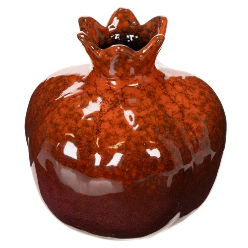 Kerámia gránátalma dekoráció, fényes, 14 cm