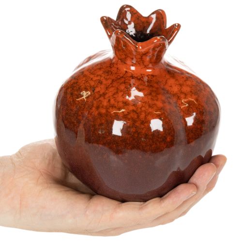 Kerámia gránátalma dekoráció, fényes, 14 cm | Floristik24.hu