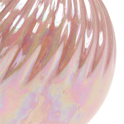 Floristik24 Váza Ø7,5cm H10cm gyöngyház rózsaszín 6db