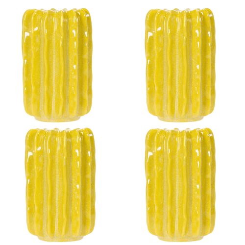 tételeket Kaktuszos Kerámia Váza, Barázdált Szerkezetű Dizájn Modern Életmódba, 13 cm, 4 Darab