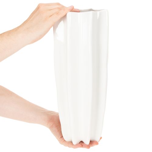 Virágváza bordázott modern díszváza 38cm | Floristik24.hu