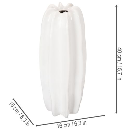 Bordázott váza, modern kerámia váza szárított virágokhoz, 40cm | Floristik24.hu