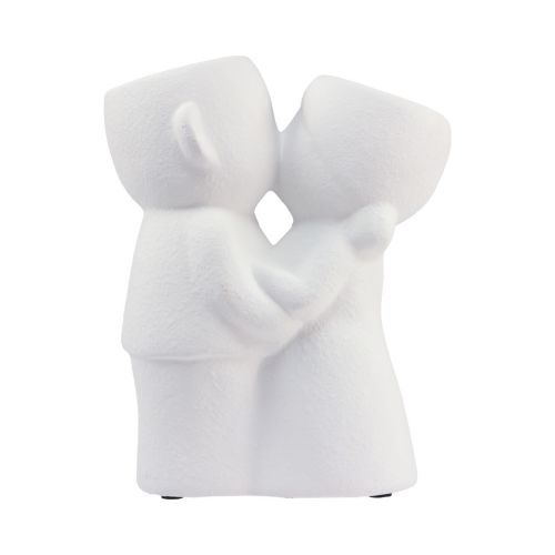 Floristik24 Váza Fehér Dupla Váza Csókos Pár Kerámia H23,5cm