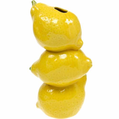 Floristik24 Virágváza nyári dekoráció dekoratív váza citrom kerámia H20cm