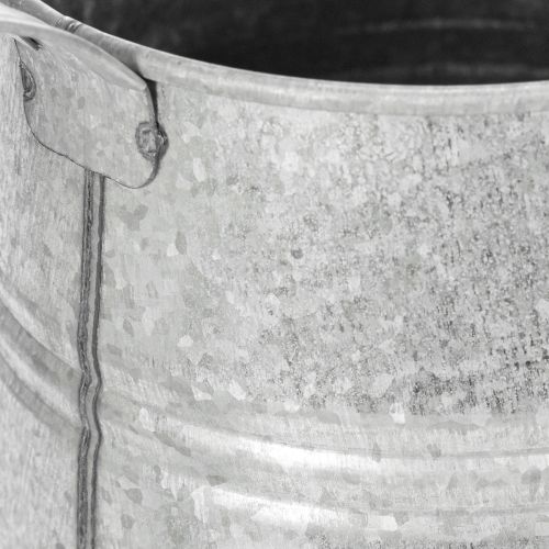 Horganyzott díszes öntözőkanna, fém, szürke, vintage megjelenésű, 1,7 literes, M23 cm, stílusos virágdekorációkhoz és ültetőkhöz | Floristik24.hu