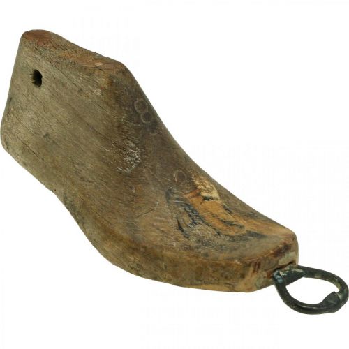 Floristik24 Vintage dekoráció, cipő sörnyitóval, cipő utolsó díszítése L15-23cm