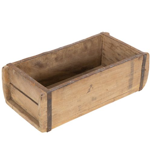 Vintage fa dobozos virágtartó tégla alakú fa 30cm vétel | Floristik24.hu