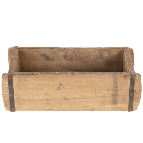 Vintage fa dobozos virágtartó tégla alakú fa 30cm | Floristik24.hu