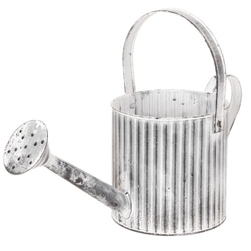 Vintage virágtartó Ø17cm, dekoratív öntözőkanna, fém virágtartó shabby chic vétel | Floristik24.hu