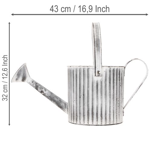 Vintage virágtartó Ø17cm, dekoratív öntözőkanna, fém virágtartó shabby chic | Floristik24.hu