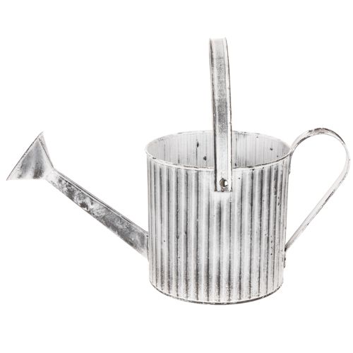 Vintage virágtartó Ø17cm, dekoratív öntözőkanna, fém virágtartó shabby chic | Floristik24.hu