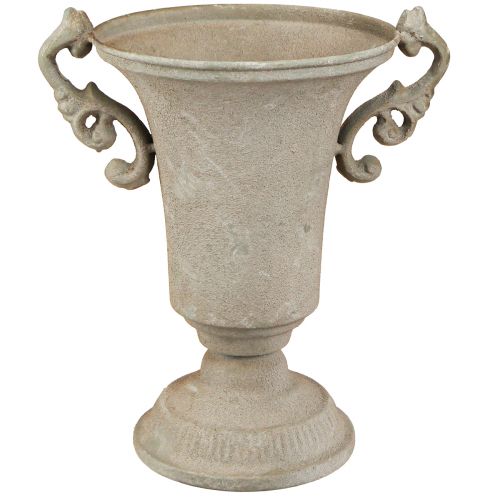 tételeket Vintage antik trófea szürke fém shabby chic dekoráció, magasság 22,5 cm