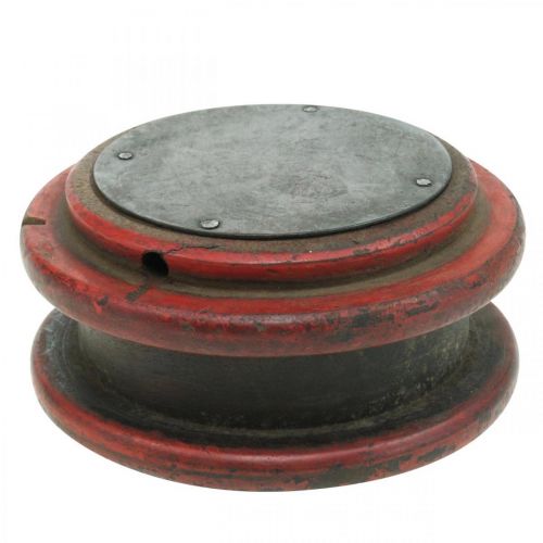 Floristik24 Deco fordított görgő, gyertyatartó, asztaldísz, ipari formatervezés, vintage megjelenés Ø12cm