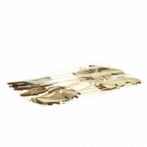 tételeket Tavaszi dekorációs madarak botfával, válogatott H10,5cm 12 db