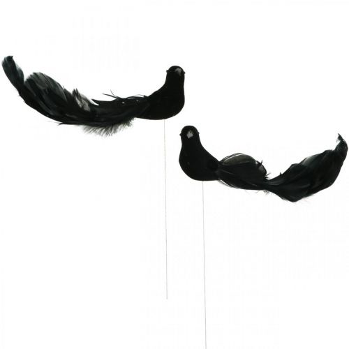 tételeket Galambok dróton, esküvői dekoráció, galambok fekete H7cm 4db