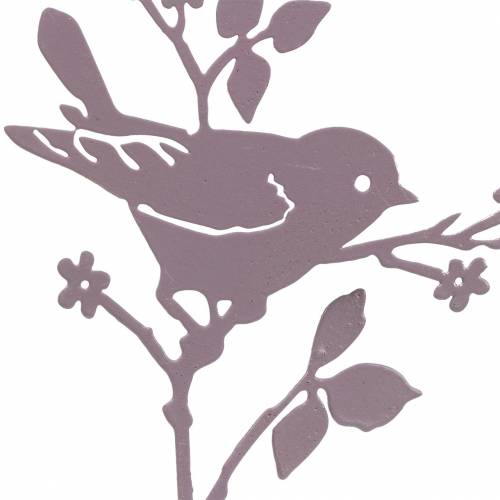 Floristik24 Madár bottal fém válogatott tarka H12cm 10db