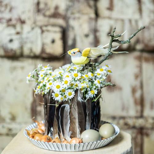 Floristik24 Bird on clip narancs 14cm 8db