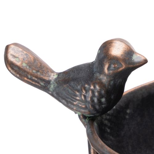 tételeket Dekoratív madáritató, virágtál ráccsal, nosztalgikus megjelenés, stílusos kerti kiegészítő, 75 cm