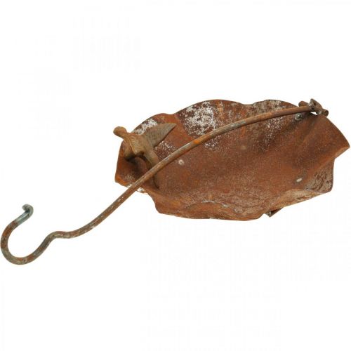 Floristik24 Dekoratív madárfürdő, rozsdamentes acél etető, antik madárfürdő Ø28cm H74cm