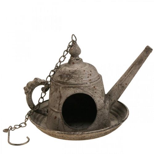 Floristik24 Dekoratív madárház vintage dekoratív fém kancsó akasztáshoz H51cm