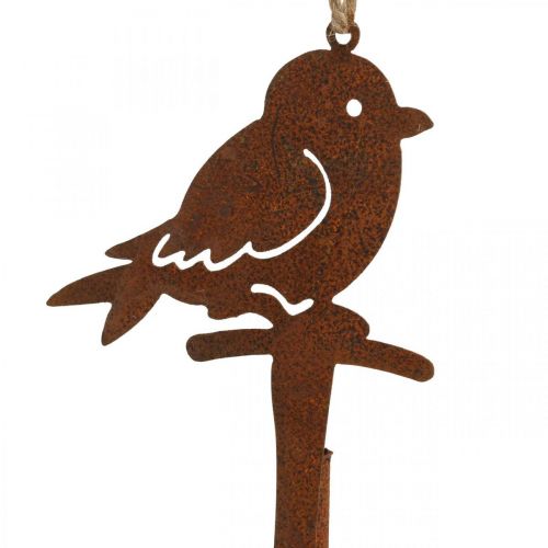 Függesztett dekoráció patina dekoráció madár vintage dekoráció fém 28cm