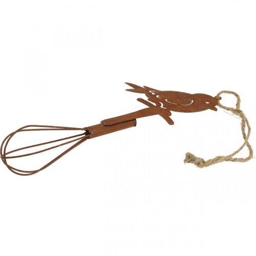 Floristik24 Függesztett dekoráció patina dekoráció madár vintage dekoráció fém 28cm