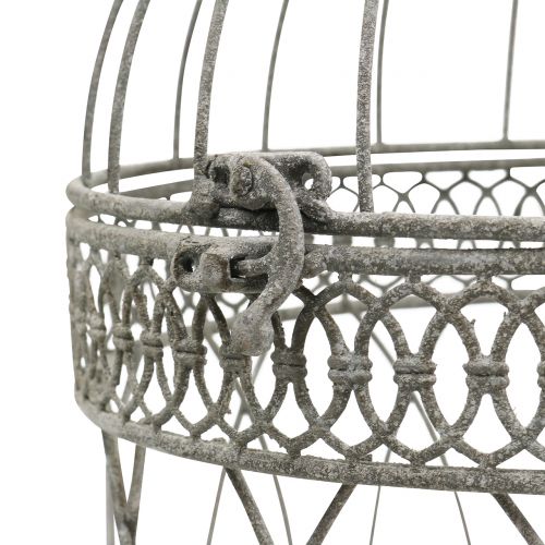 Floristik24 Madármadár vintage kerek szürke Ø22 / 18cm 2db