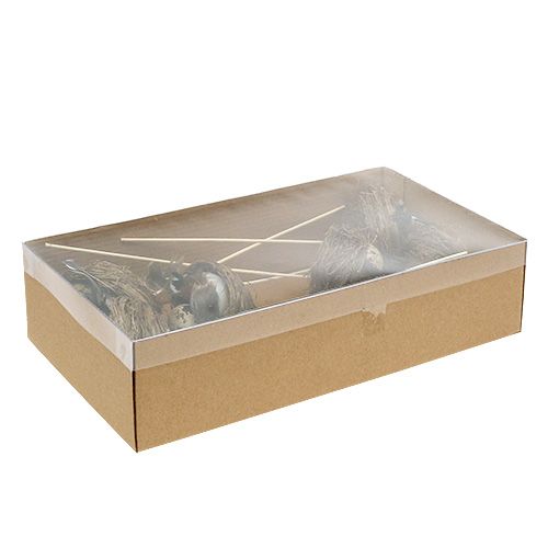 Floristik24 Madárfészek pálcán Ø7cm L24cm 6db