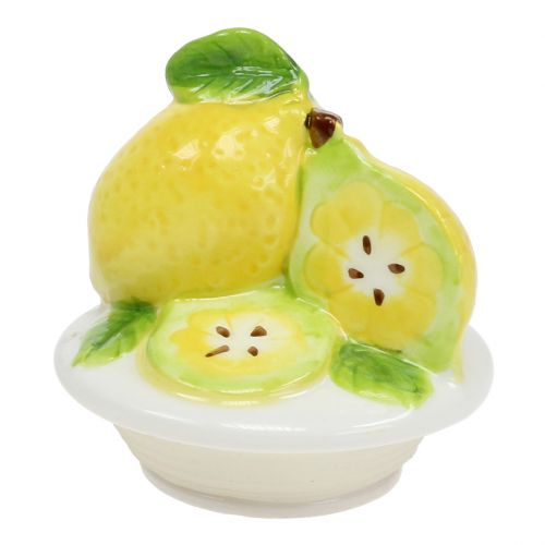 Floristik24 Tárolóedény tetővel, citrom 15,5 cm