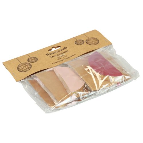 tételeket Méhsejt golyók Karácsonyi bordó rózsaszín Ø8cm 4db