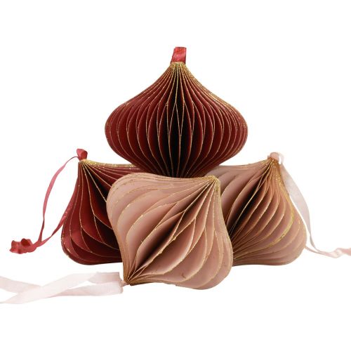 tételeket Méhsejt golyó méhsejt golyó hagyma rózsaszín borvörös Ø8cm 4 db