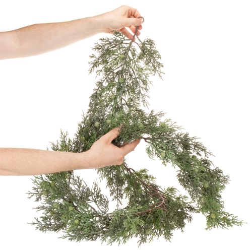 Műboróka girland, karácsonyi asztal- vagy ablakdísz, 185 cm | Floristik24.hu