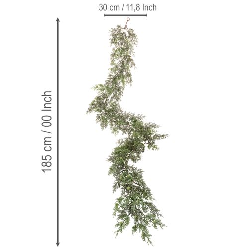 Műboróka girland, karácsonyi asztal- vagy ablakdísz, 185 cm | Floristik24.hu