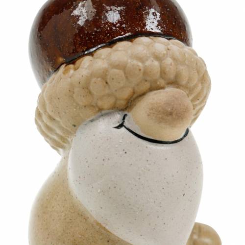 Floristik24 Kerámia figura szett erdei törpék őszi gyümölcsök 6 - 6,3cm barna / sárga 3db