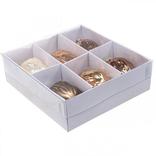 tételeket Karácsonyfa díszek dió deco medálüveg 4,5cm 6db