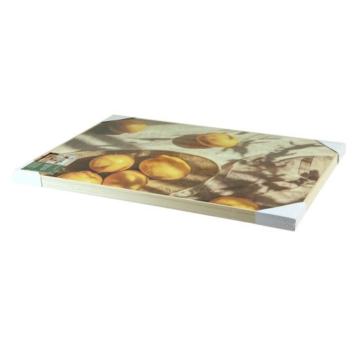 tételeket Citromos falikép, nyári dekoráció, mediterrán hangulat, fa keret, 40x60cm, fali dekoráció nappaliba